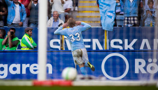 Malmö FFs Emil Forsberg jublar