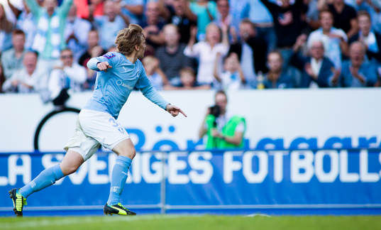 Malmö FFs Emil Forsberg jublar