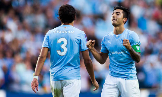 Malmö FFs Jiloan Hamad jublar
