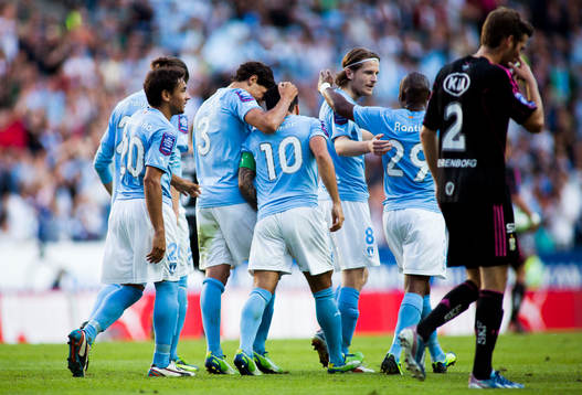 Malmö FFs Jiloan Hamad jublar