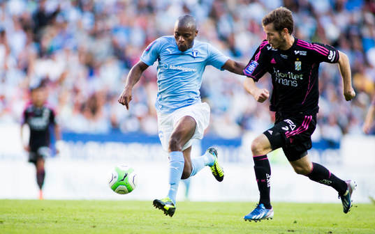 Malmö FFs Tokelo Rantie och Göteborgs Emil Salomonsson