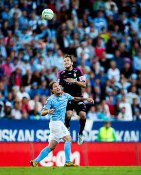 Malmö FFs Markus Halsti och Göteborgs Tobias Hysén