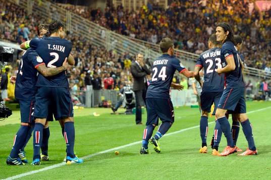 Joie PSG - Ezequiel LAVEZZI - 25.08.2013 - Nantes / Paris
