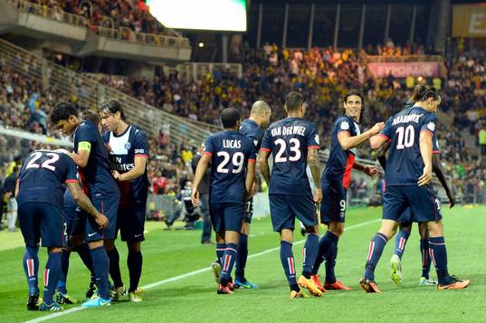 Joie PSG - Ezequiel LAVEZZI - 25.08.2013 - Nantes / Paris
