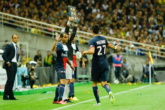 Javier PASTORE / Lucas MOURA - 25.08.2013 - Nantes / Paris