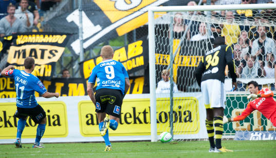 1-0, straff, Stefan Selakovic, Halmstad