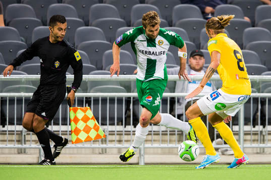 Hammarbys Christophe Lallet och Falkenbergs Tobias Karlsson