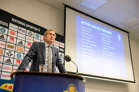 Erik Hamrén, förbundskapten Sverige presenterar