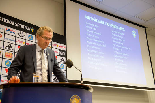 Erik Hamrén, förbundskapten Sverige presenterar