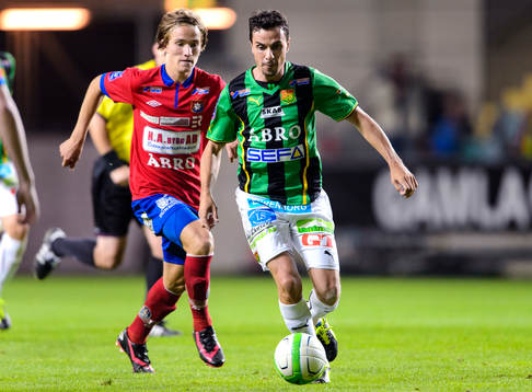 Gais Daniel Mendes (h) jagas av ÖrgrytesJakob Lindström