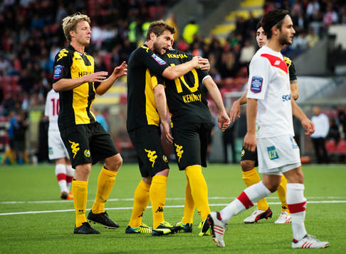 Hammarbys Christophe Lallet kramar om Kennedy Bakircioglu