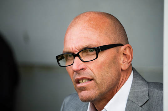 Ljungskiles tränare Tor-Arne Fredheim i fotbollsmatchen i