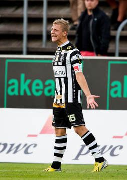 Landskrona BOIS Erik Andersson är frustrerad i
