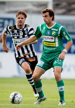 Ljungskiles Aleksandar Kitic i fotbollsmatchen i superettan