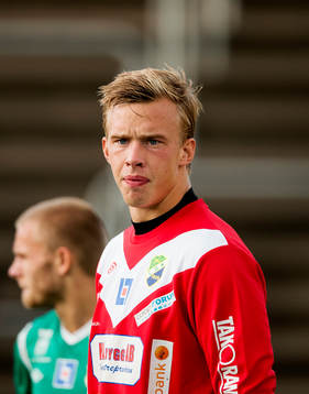 Ljungskiles målvakt Andreas Andersson i fotbollsmatchen i