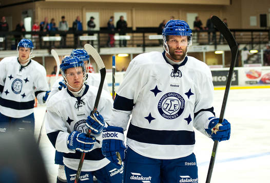 Spelare från Leksand med Joonas Rönnberg i spetsen