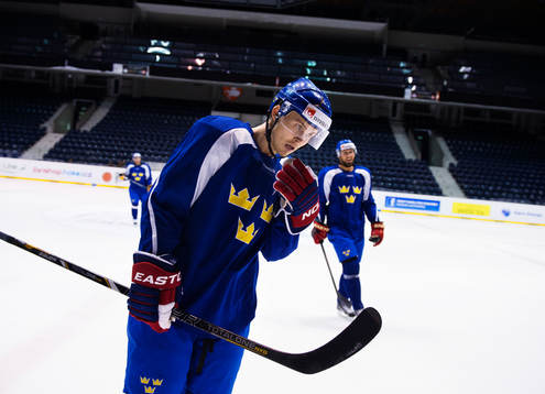 David Ullström på Sveriges träning