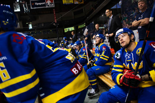 Sveriges Staffan Kronwall, Niclas Andersén och Jonas
