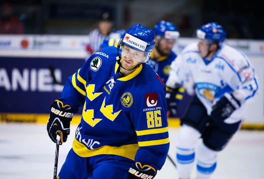 Sveriges Linus Klasen i ishockeymatchen mellan Sverige och