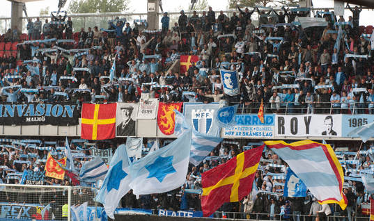 Malmö-supporter i
