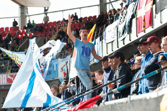 Malmö-supporter i