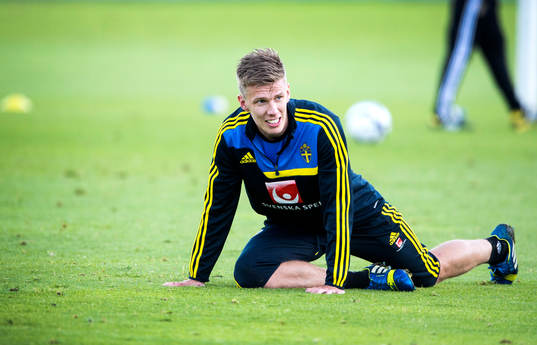 Sveriges Pontus Wernbloom tränar på Kaknäs
