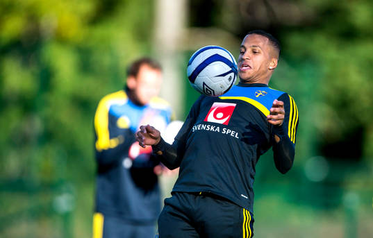 Sveriges Martin Olsson tränar på Kaknäs