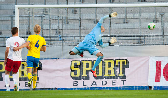 0-1, Patrik Carlgren, målvakt, chanslös i EM-kvalmatchen