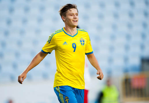 1-1, Simon Thern kvitterar för Sverige i EM-kvalmatchen