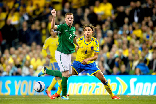 Irlands James McCarthy och Sveriges Albin Ekdal