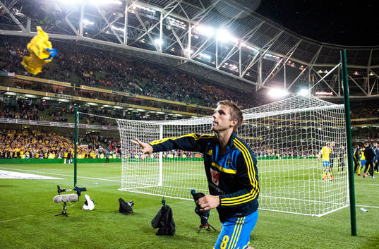 i fotbolls VM-kval matchen mellan Irland och Sverige