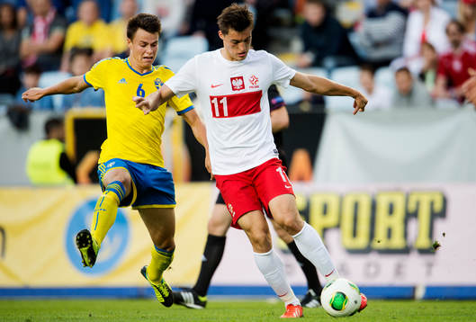 Sveriges Melker Hallberg och Polens Michal Zyro i