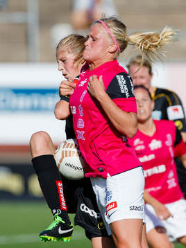 Kopparberg Göteborgs Amanda Edgren och Jitex Kathlene
