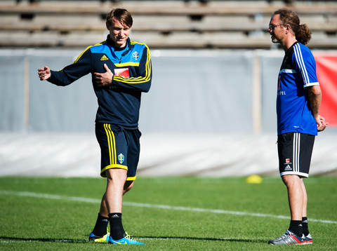 Kim Källström och Richard Dahan, sjukgymnast