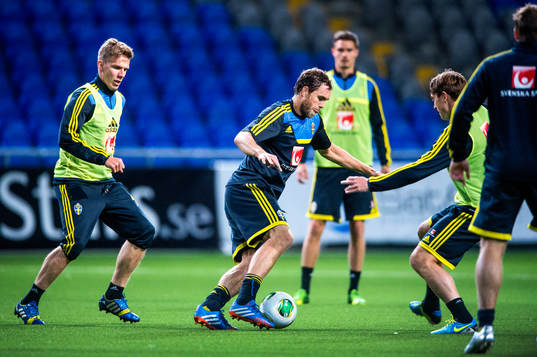 Sveriges Pontus Wernbloom och Johan Elmander