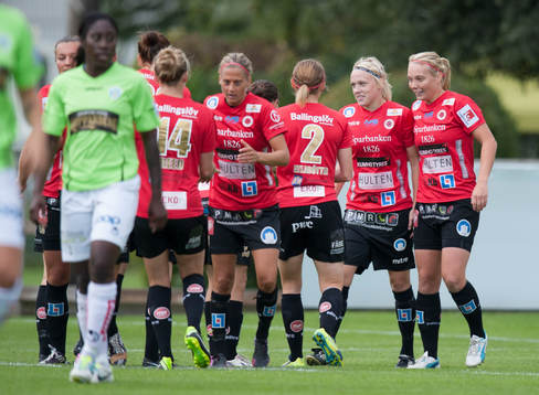 1-0 Linnea Liljegärd, Kristianstad, som inte jublar mot