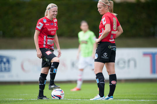 Avspark, Linnea Liljegärd och Margret Lara Vidarsdottir,