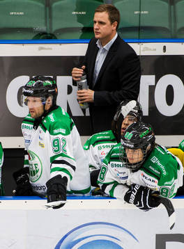 Rögles Dan Tangnes, huvudtränare, och Michael Nylander