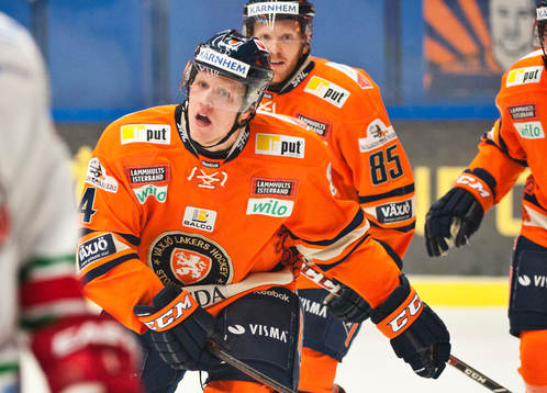 s Jani Lajunen ishockeymatchen i SHL mellan Växjö och Modo
