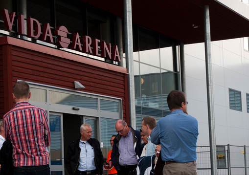 s Vida strax innan ishockeymatchen i SHL mellan Växjö och