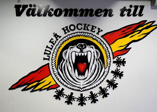 Välkommen till Luleå Hockey skylten innan ishockeymatchen