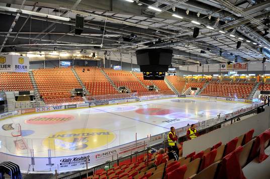 En tom Coop Arena innan ishockeymatchen i SHL mellan Luleå