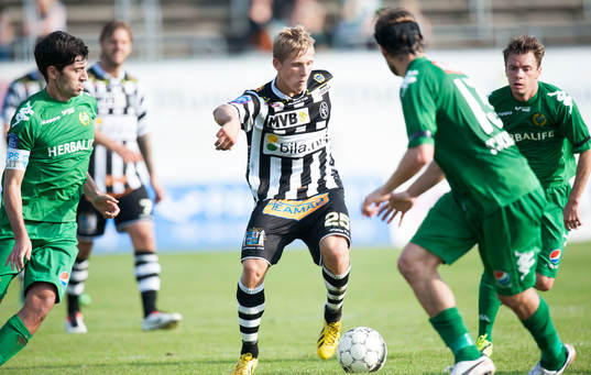 Erik Andersson, Landskrona, i matchen i superettan mellan