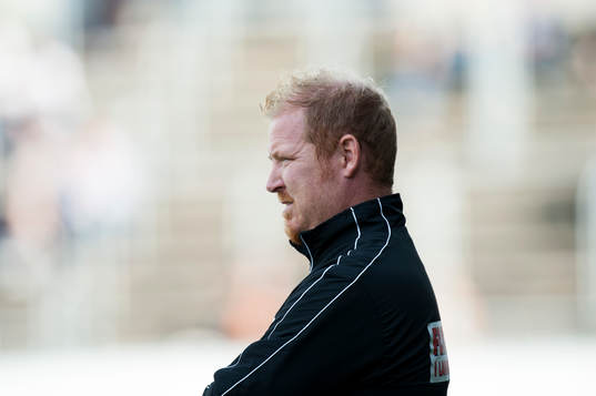 Jörgen Pettersson, tränare, Landskrona i matchen i