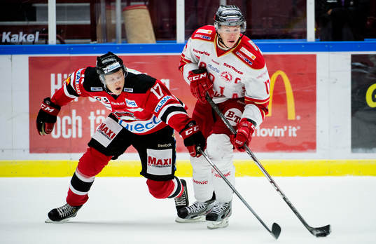 Malmö Redhawks Daniel Viksten och Troja Ljungbys Johan