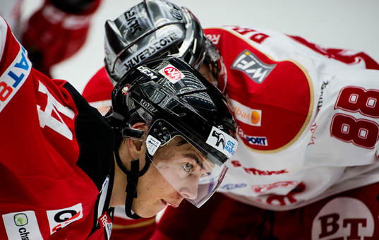 Malmö Redhawks Patrik Blomberg koncentrerar sig