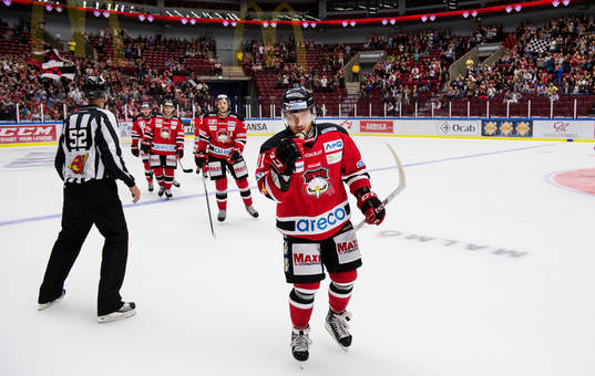 Malmö Redhawks Joey Tentute jublar