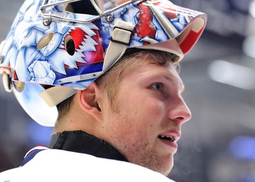 Linköpings målvakt Christian Engstrand utan mask