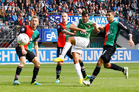 NIJMEGEN - NEC - Feyenoord 3-3,  Voetbal Ere Divisie ,