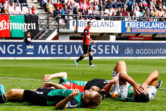 NIJMEGEN - NEC - Feyenoord 3-3,  Voetbal Ere Divisie ,